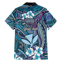 Personalised Hawaii Tribal Humpback Whale Family Matching Tank Maxi Dress and Hawaiian Shirt Polu Hibiscus Seamless Pattern LT9 - Polynesian Pride