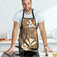 Personalised Hawaii Tribal Humpback Whale Apron Melemele Hibiscus Seamless Pattern