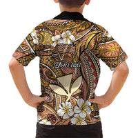 Personalised Hawaii Tribal Humpback Whale Family Matching Puletasi and Hawaiian Shirt Melemele Hibiscus Seamless Pattern
