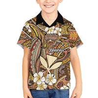 Personalised Hawaii Tribal Humpback Whale Family Matching Puletasi and Hawaiian Shirt Melemele Hibiscus Seamless Pattern
