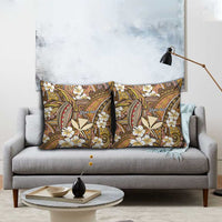 Personalised Hawaii Tribal Humpback Whale Pillow Cover Melemele Hibiscus Seamless Pattern