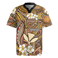 Personalised Hawaii Tribal Humpback Whale Rugby Jersey Melemele Hibiscus Seamless Pattern
