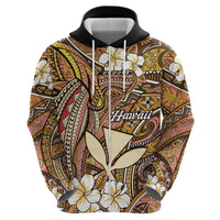 Personalised Hawaii Tribal Humpback Whale Zip Hoodie Melemele Hibiscus Seamless Pattern