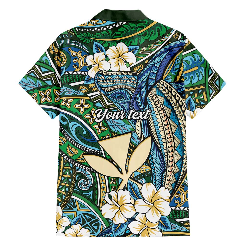 Personalised Hawaii Tribal Humpback Whale Family Matching Mermaid Dress and Hawaiian Shirt Omaomao Hibiscus Seamless Pattern LT9 - Polynesian Pride