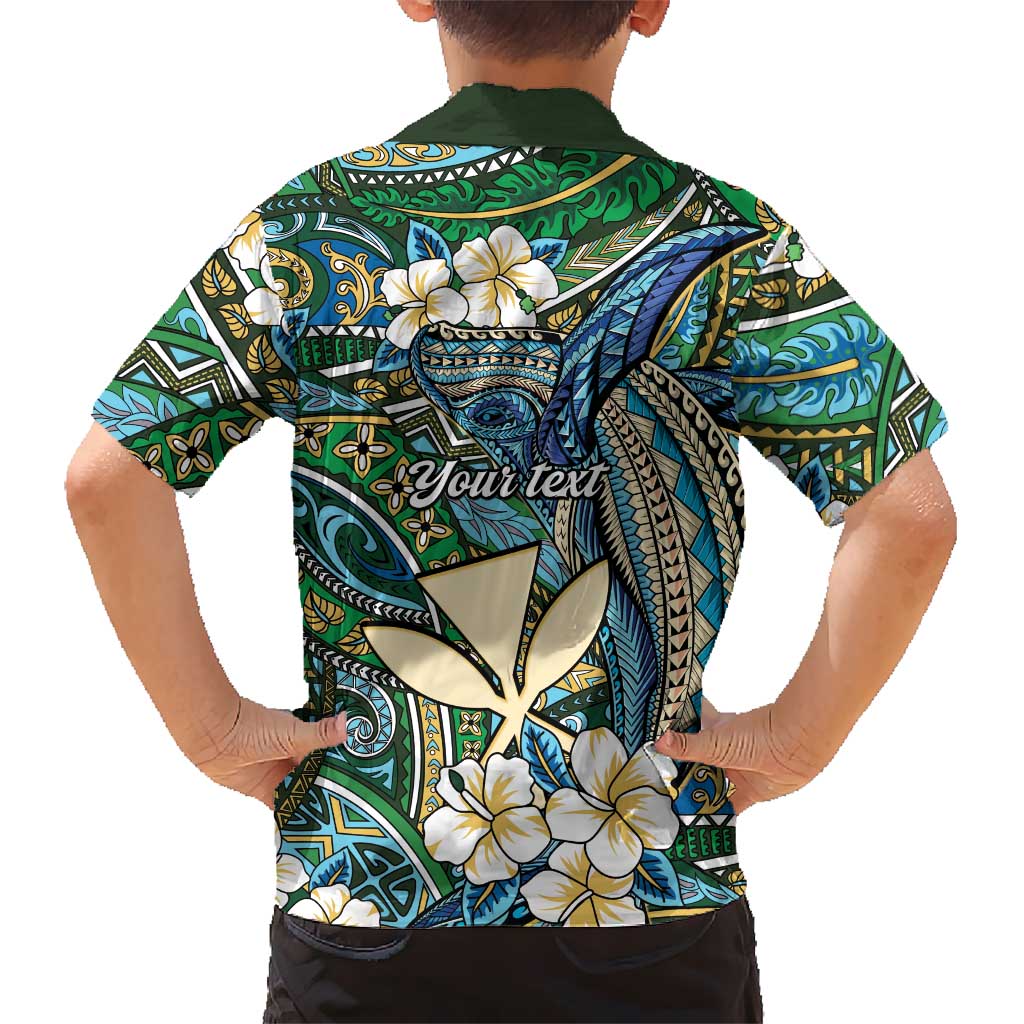 Personalised Hawaii Tribal Humpback Whale Family Matching Off Shoulder Maxi Dress and Hawaiian Shirt Omaomao Hibiscus Seamless Pattern LT9 - Polynesian Pride
