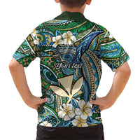 Personalised Hawaii Tribal Humpback Whale Family Matching Off Shoulder Short Dress and Hawaiian Shirt Omaomao Hibiscus Seamless Pattern LT9 - Polynesian Pride