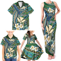 Personalised Hawaii Tribal Humpback Whale Family Matching Tank Maxi Dress and Hawaiian Shirt Omaomao Hibiscus Seamless Pattern LT9 - Polynesian Pride