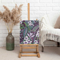 Personalised Hawaii Tribal Humpback Whale Canvas Wall Art Poni Hibiscus Seamless Pattern