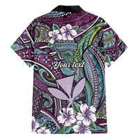 Personalised Hawaii Tribal Humpback Whale Family Matching Tank Maxi Dress and Hawaiian Shirt Poni Hibiscus Seamless Pattern LT9 - Polynesian Pride