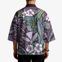 Personalised Hawaii Tribal Humpback Whale Kimono Poni Hibiscus Seamless Pattern