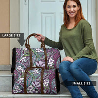 Personalised Hawaii Tribal Humpback Whale Travel Bag Poni Hibiscus Seamless Pattern