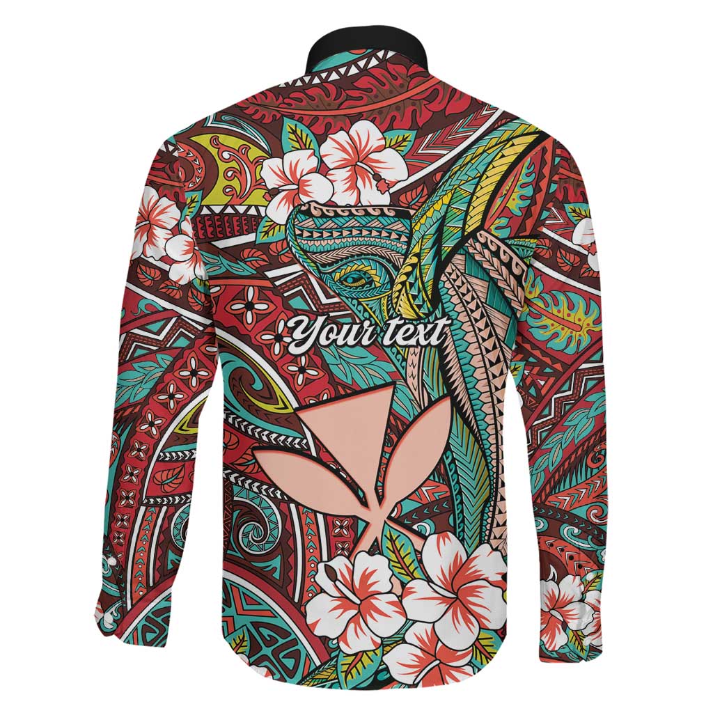 Personalised Hawaii Tribal Humpback Whale Family Matching Summer Maxi Dress and Hawaiian Shirt Ulaula Hibiscus Seamless Pattern