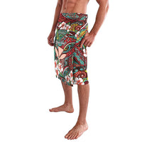 Personalised Hawaii Tribal Humpback Whale Lavalava Ulaula Hibiscus Seamless Pattern