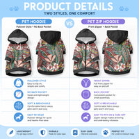 Personalised Hawaii Tribal Humpback Whale Pet Hoodie Ulaula Hibiscus Seamless Pattern LT9 - Polynesian Pride