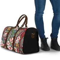 Personalised Hawaii Tribal Humpback Whale Travel Bag Ulaula Hibiscus Seamless Pattern