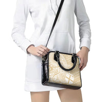 Custom Indo Fijians Shoulder Handbag Fiji ke Hindustani Polyneisan Paisley Beige Style