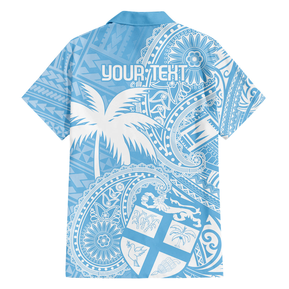 Custom Indo Fijians Family Matching Off Shoulder Maxi Dress and Hawaiian Shirt Fiji ke Hindustani Polyneisan Paisley Blue Style