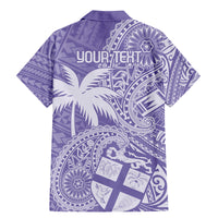 Custom Indo Fijians Family Matching Mermaid Dress and Hawaiian Shirt Fiji ke Hindustani Polyneisan Paisley Purple Style