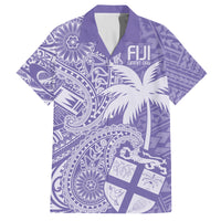 Custom Indo Fijians Family Matching Summer Maxi Dress and Hawaiian Shirt Fiji ke Hindustani Polyneisan Paisley Purple Style LT9 Dad's Shirt - Short Sleeve Purple - Polynesian Pride