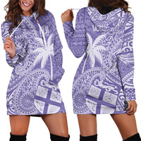 Custom Indo Fijians Hoodie Dress Fiji ke Hindustani Polyneisan Paisley Purple Style LT9 - Polynesian Pride