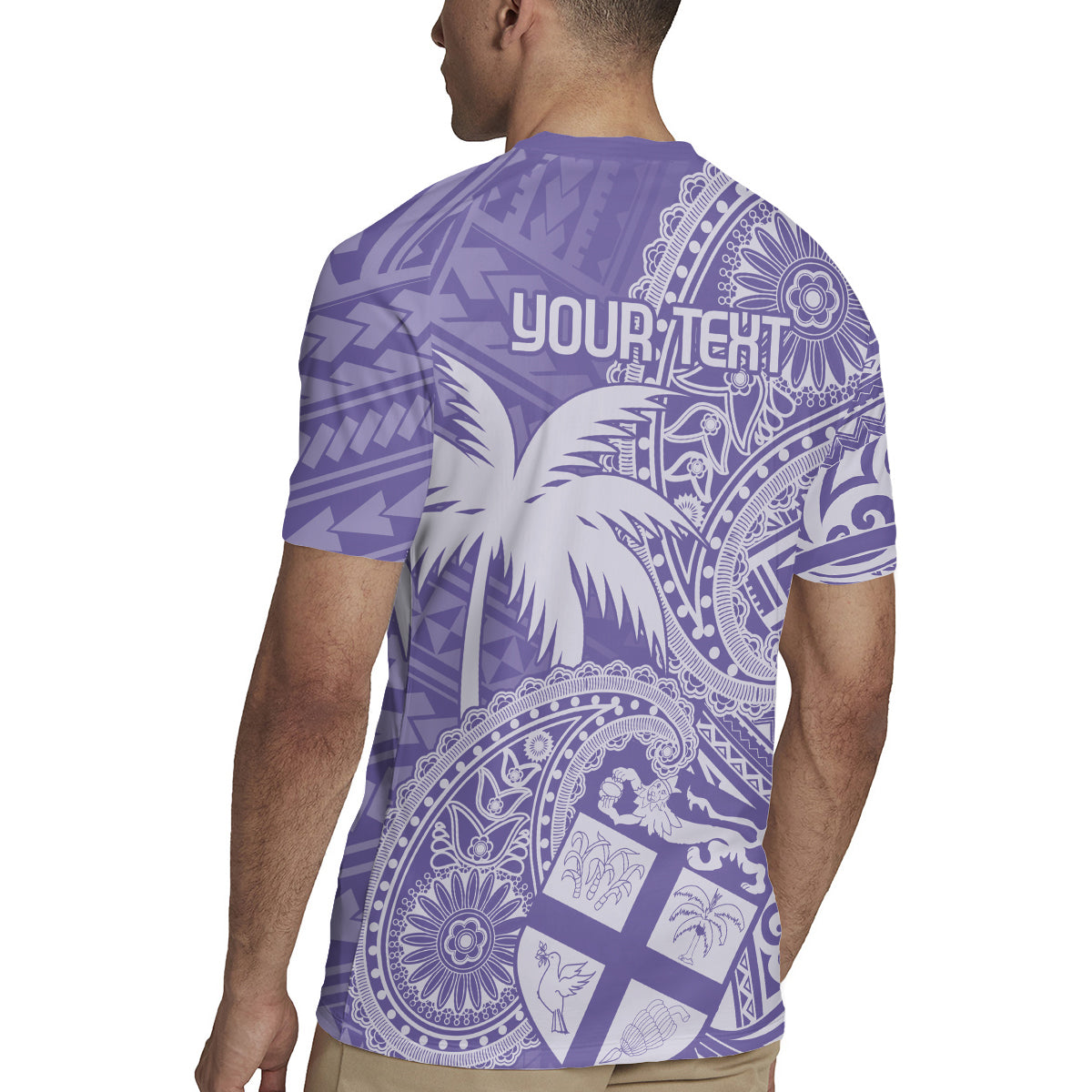 Custom Indo Fijians Rugby Jersey Fiji ke Hindustani Polyneisan Paisley Purple Style