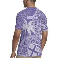 Custom Indo Fijians Rugby Jersey Fiji ke Hindustani Polyneisan Paisley Purple Style