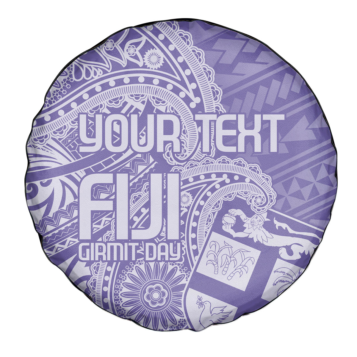 Custom Indo Fijians Spare Tire Cover Fiji ke Hindustani Polyneisan Paisley Purple Style LT9 - Polynesian Pride