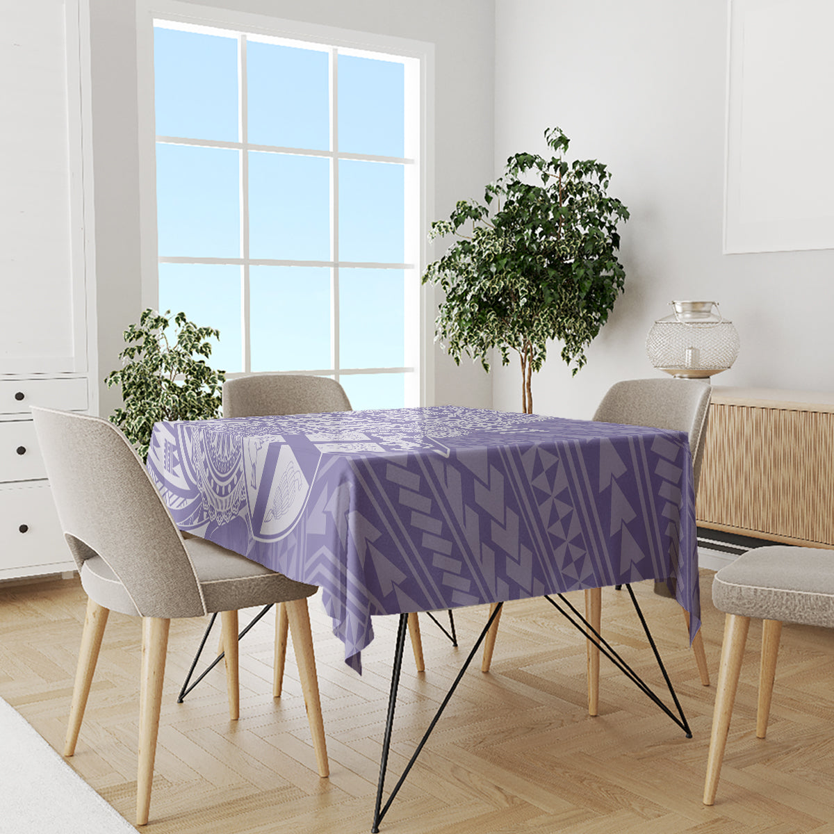 Custom Indo Fijians Tablecloth Fiji ke Hindustani Polyneisan Paisley Purple Style