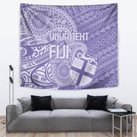 Custom Indo Fijians Tapestry Fiji ke Hindustani Polyneisan Paisley Purple Style