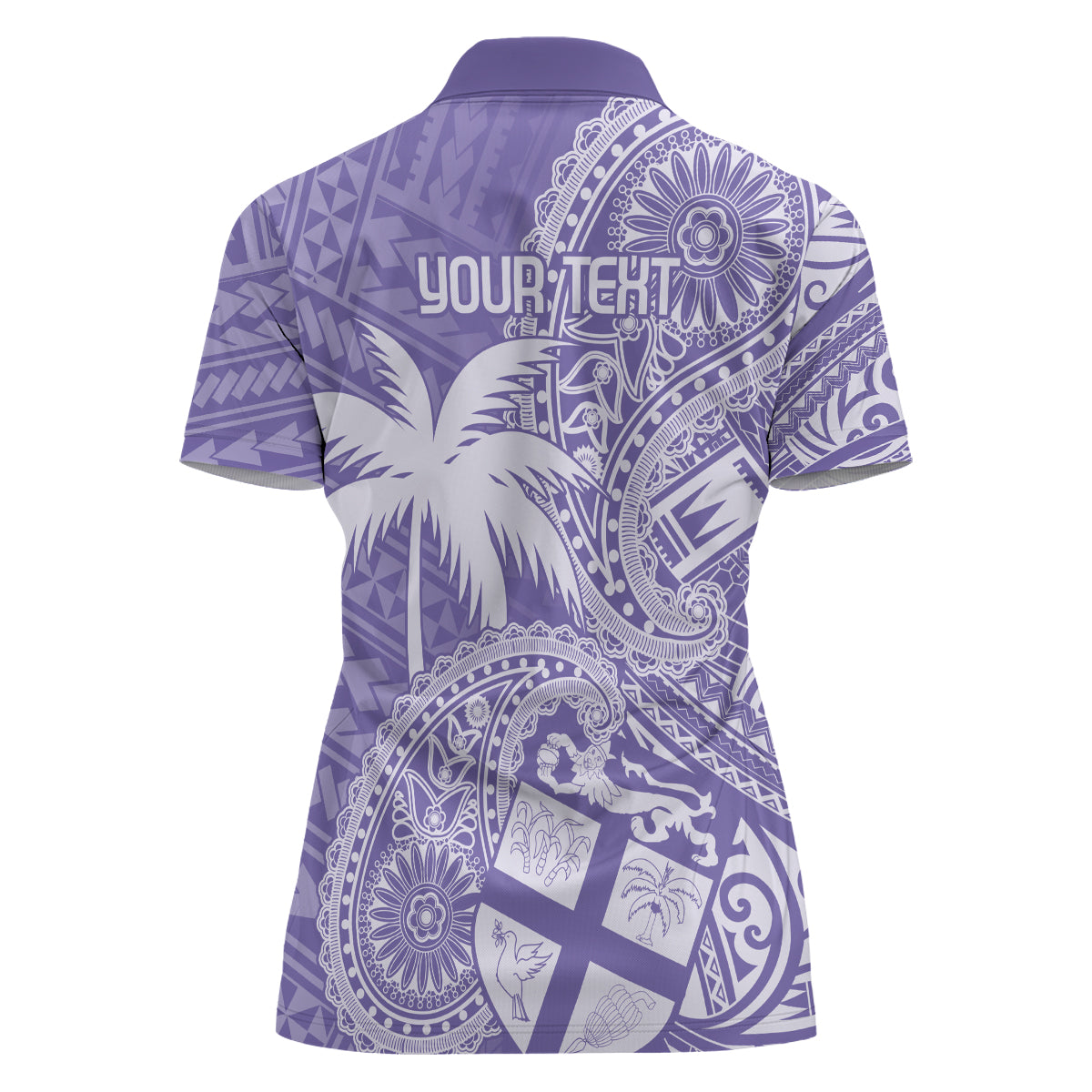 Custom Indo Fijians Women Polo Shirt Fiji ke Hindustani Polyneisan Paisley Purple Style LT9 - Polynesian Pride