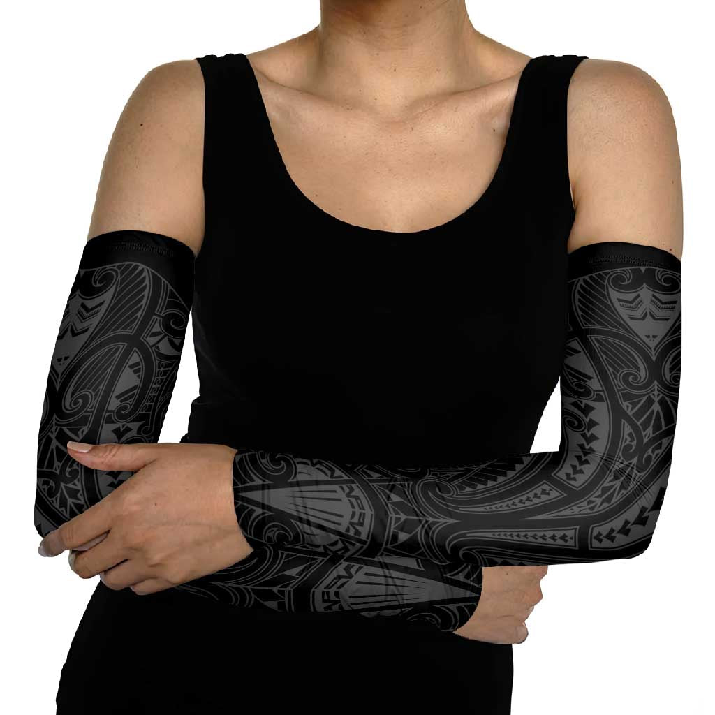 Queensland Maori Rugby Nga Hau e Wha Arm Sleeves Black Motif - Polynesian Pride