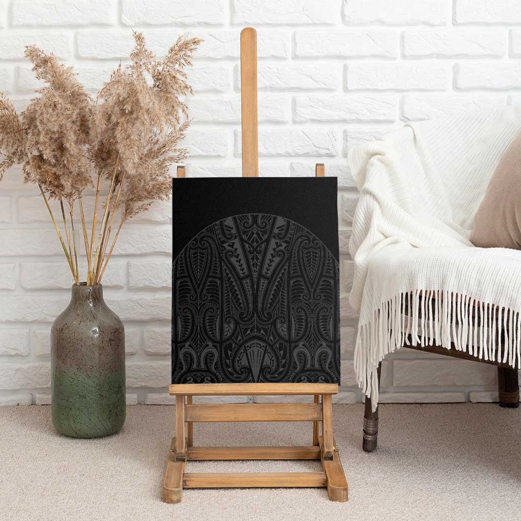 Queensland Maori Rugby Nga Hau e Wha Canvas Wall Art Black Motif