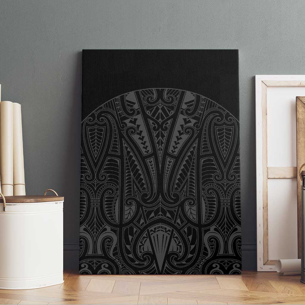 Queensland Maori Rugby Nga Hau e Wha Canvas Wall Art Black Motif
