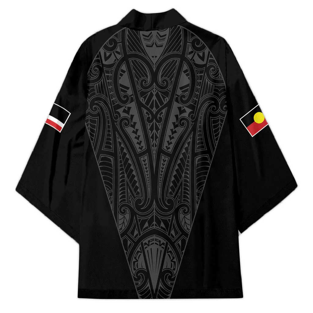Queensland Maori Rugby Nga Hau e Wha Kimono Black Motif LT9 - Polynesian Pride