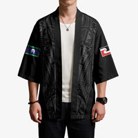 Queensland Maori Rugby Nga Hau e Wha Kimono Black Motif LT9 - Polynesian Pride