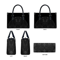 Queensland Maori Rugby Nga Hau e Wha Leather Bag Black Motif - Polynesian Pride