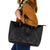 Queensland Maori Rugby Nga Hau e Wha Leather Tote Bag Black Motif