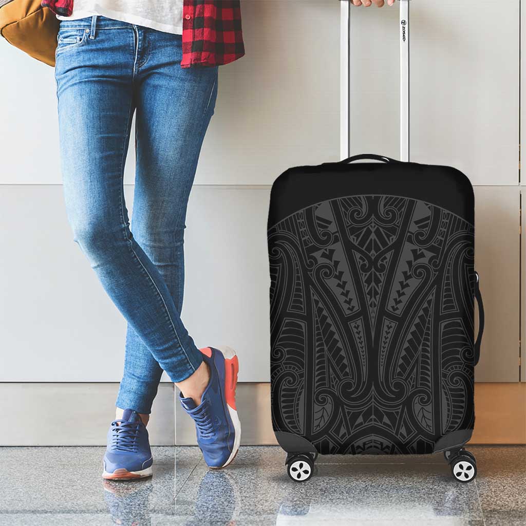 Queensland Maori Rugby Nga Hau e Wha Luggage Cover Black Motif