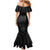 Queensland Maori Rugby Nga Hau e Wha Mermaid Dress Black Motif