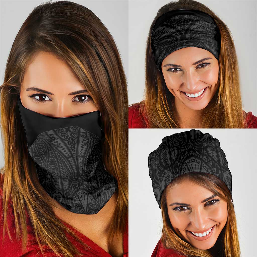 Queensland Maori Rugby Nga Hau e Wha Neck Gaiter Black Motif - Polynesian Pride