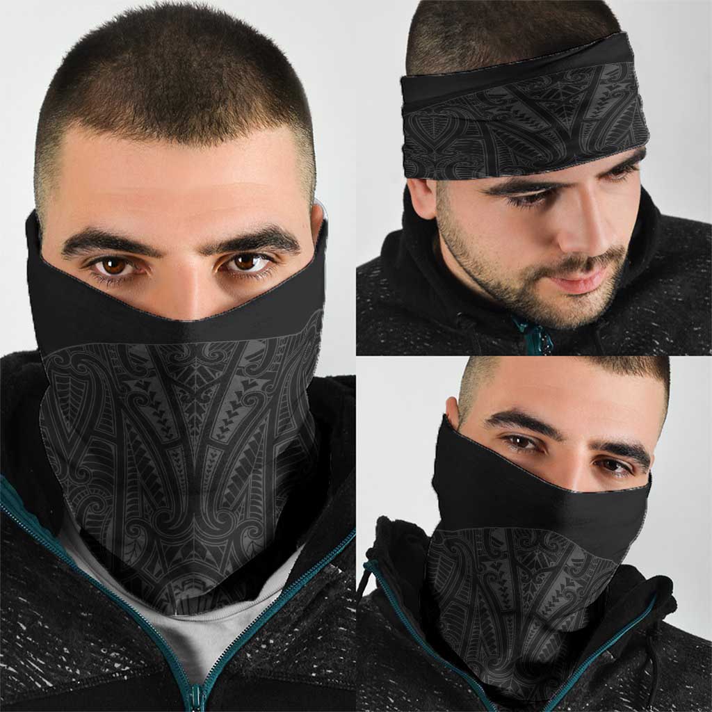 Queensland Maori Rugby Nga Hau e Wha Neck Gaiter Black Motif - Polynesian Pride