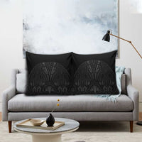 Queensland Maori Rugby Nga Hau e Wha Pillow Cover Black Motif - Polynesian Pride