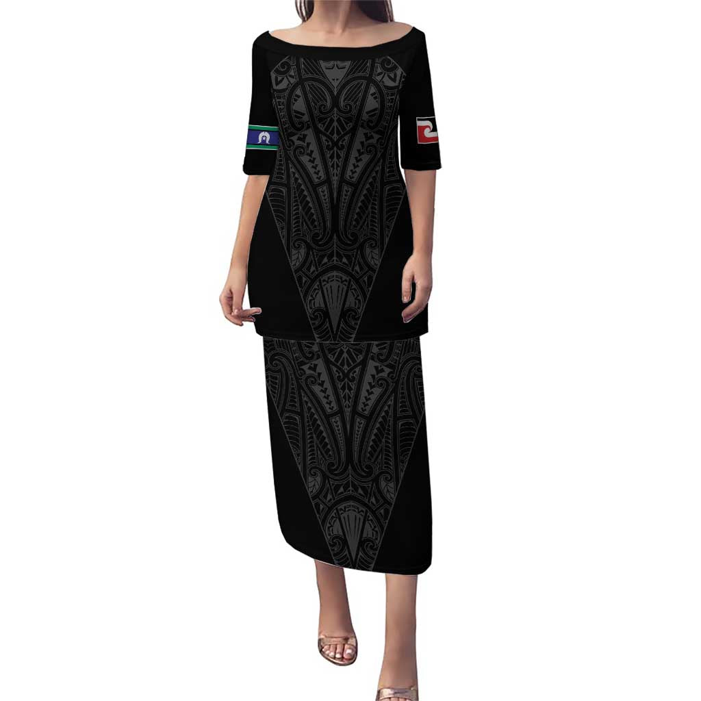 Queensland Maori Rugby Nga Hau e Wha Puletasi Black Motif