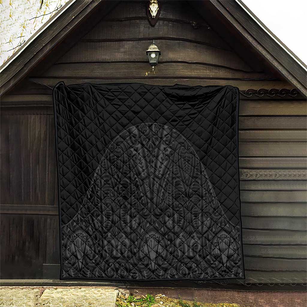 Queensland Maori Rugby Nga Hau e Wha Quilt Black Motif