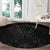 Queensland Maori Rugby Nga Hau e Wha Round Carpet Black Motif