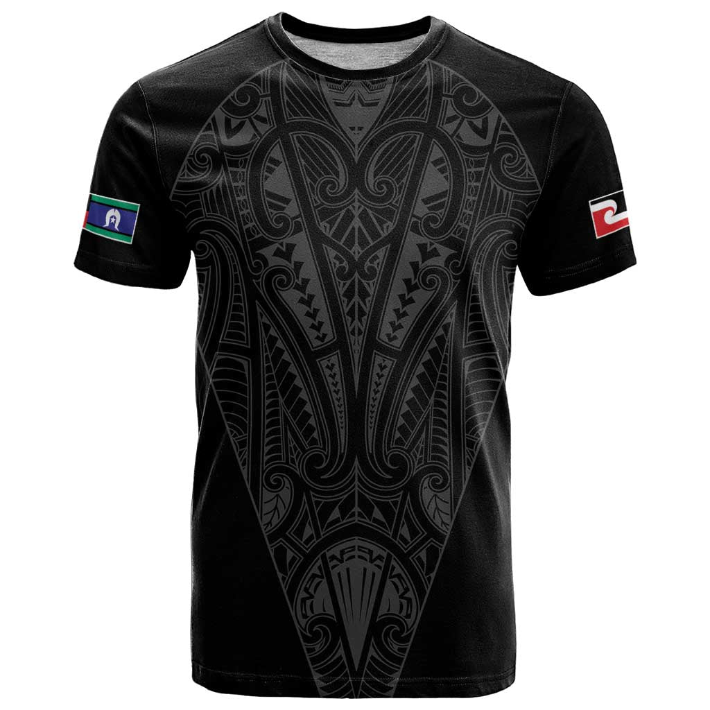 Queensland Maori Rugby Nga Hau e Wha T Shirt Black Motif LT9 Black - Polynesian Pride