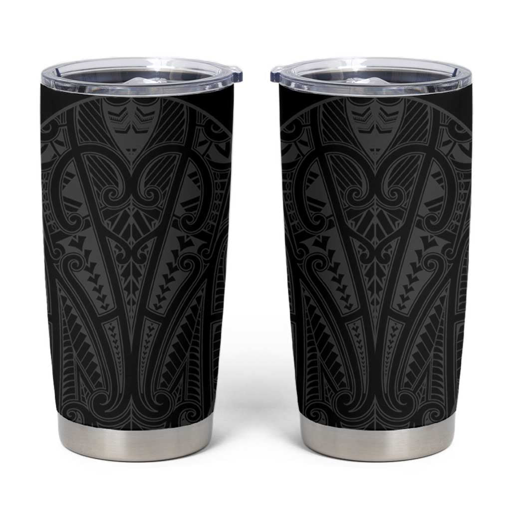 Queensland Maori Rugby Nga Hau e Wha Tumbler Cup Black Motif LT9 Black - Polynesian Pride