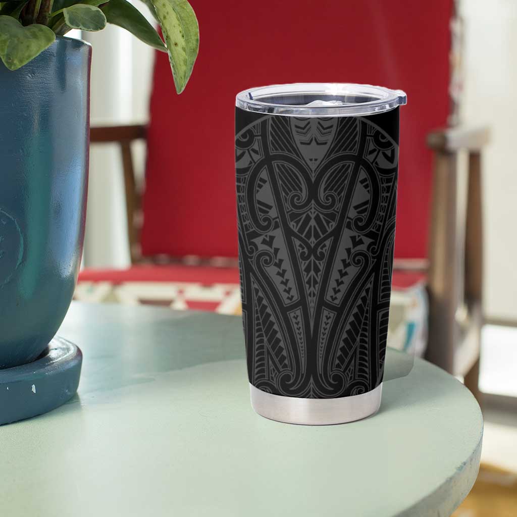 Queensland Maori Rugby Nga Hau e Wha Tumbler Cup Black Motif LT9 - Polynesian Pride