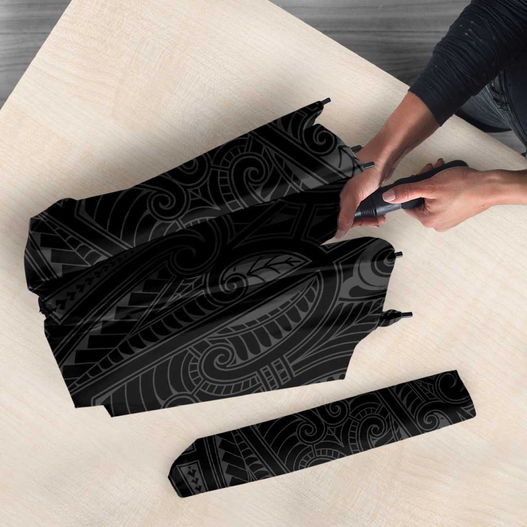 Queensland Maori Rugby Nga Hau e Wha Umbrella Black Motif - Polynesian Pride