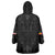 Queensland Maori Rugby Nga Hau e Wha Wearable Blanket Hoodie Black Motif
